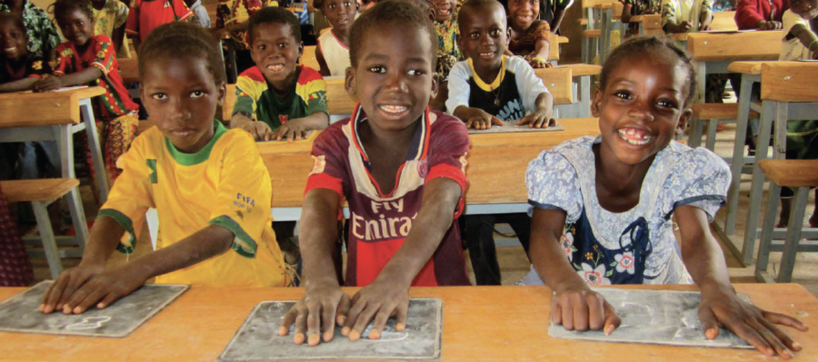 students in a classroom in Burkina Faso